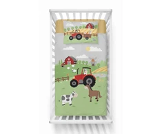 Detexpol Bambuko patalynės komplektas TRAKTOR Farma 90x120 cm bambukas + medvilnė