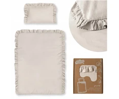 Detexpol Patalynė DZIECIĘCA Z FALBANĄ 100x135 BAWEŁNA BEŻOWA BEIGE FALBANKA BOHO