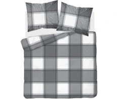 Patalynės komplektas Detexpol Patalynė Flanelowa 220x200 KRATKA 100% Medvilnė Gruba i Ciepła JESIEŃ ZIMA