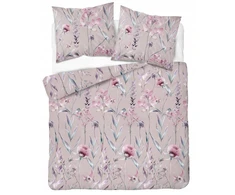 Detexpol Satininė patalynė 220x200 pudra su pastelinėmis gėlėmis - 5811 B