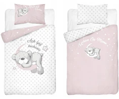 Patalynės komplektas Detexpol Vaikiška patalynė 2 vnt 100x135cm 3944B BEAR rožinė BABY SHOWER
