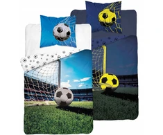 Detexpol Vaikiškos patalynės komplektas 160x200 su futbolo motyvu, šviečiantis tamsoje