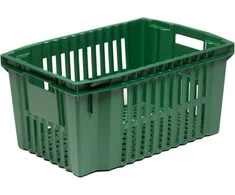 Dėžė daržovėms ir vaisiams 60x40x28.5cm plastikinė/žalia