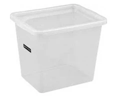 Dėžė su dangčiu Basic box Plast Team 29L permatoma