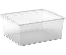 Dėžė su dangčiu C Box M KIS 40x34x17cm/18L permatoma