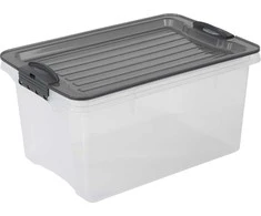Dėžė su dangčiu Contenitore Rotho 27x18.5x15cm/4.5L permat./pilku dangčiu