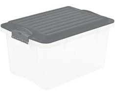 Dėžė su dangčiu Contenitore Rotho 27x18.5x15cm/4.5L permat./pilku dangčiu