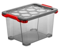 Dėžė su dangčiu Evo Total Rotho 39.3x28.3x23cm/15L permatoma/pilka