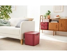 Dėžė su dangčiu ir rankenomis Maloja Rotho 39.5x38x34/40L Iron Raudona
