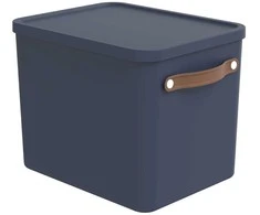 Dėžė su dangčiu ir rankenomis Maloja Rotho 40x29x29.5cm/27 L Midnight Mėlyna