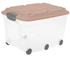 Dėžė su dangčiu ir ratukais Roller 6 Rotho 57L/37x59.5x40cm Dėžė su dangčiu ir ratukais Roller 6