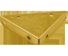 DMX Dėžės tvirtinimo kampas, 100x100x28x2,0mm, geltonai cinkuotas