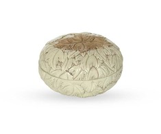 Imagėe Dėžutė papuošalams su dangteliu gelsva13x13x8 cm ANTIQUE