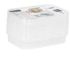 Be Prekinio Zenklo Dėžutės plastikinės su dangčiu 5 vnt. x 500 ml tinka maistui, daugkartinės