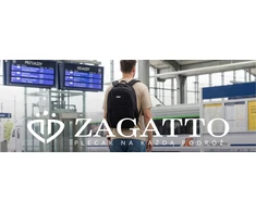 Didelis juodas plecak ZAGATTO su vieta laptopui 17", universalus moterims ir vyrams