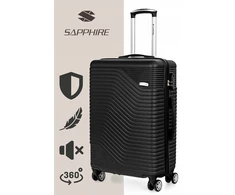 DIDELIS KELIONINIS lagaminas ant ratukų, BAGAŽAS pagamintas iš ABS, tvirtas, XXL KOMBINACIJA Sapphire DUO