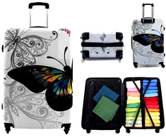 DIDELIS KELIONINIS LAMINAS SU RATAIS BAGIA 15 XXL DESIGNS