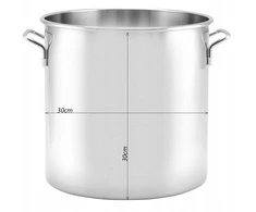 DIDELIS nerūdijančio plieno INOX PUODAS 20,5 L 30*30 cm Perfect Home
