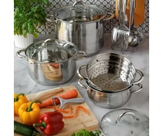 DIDELIS PUODAS indukcinis DUJINIS DANGIS Plieninis Konighoffer Faro 9,2 l 28 cm