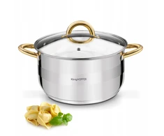 DIDELIS PUODAS Indukcinis PLIENINIS DANGIS Konighoffer Faro Gold 9,2 l 28 cm