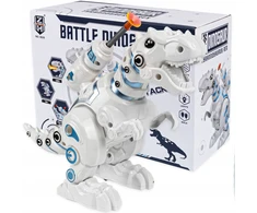 Didelis robotas dinozauras T-REX vaikšto riaumoja šviečia žiovauja vaikams Click4Toys