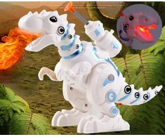Didelis robotas dinozauras T-REX vaikšto riaumoja šviečia žiovauja vaikams Click4Toys