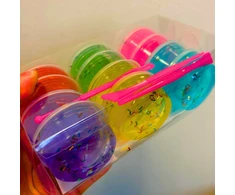 DIDELIS SLIME SLIME RINKINYS CREATIVE GLUTY BOX RINKINYS + METELĖS - 12X SLIME