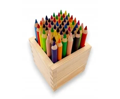 DIDELIS STALO RINKINYS 60 JUMBO kreidelių + PUODULIS 12 SPALVŲ ST.ART