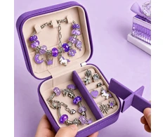 DIDELIŲ karoliukų rinkinys, skirtas apyrankėms gaminti „pasidaryk pats“ Creative PURPLE dovana