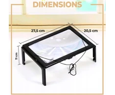 DIDINAMASIS DIDINIMAS 3X A4 DIDELIS SU LED FONINIU ŠVIETMU SKAITYTI
