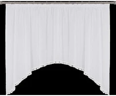 Dieninė užuolaida ARLO, su juosta, baltos sp., 290 x 160 cm, 100 % poliesteris