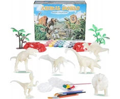 Dinozaurai dažymui dažais, rinkinyje 55 vnt. 3D tapyba Kūrybinis rinkinys