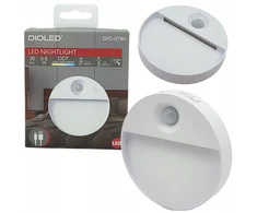 Dioled Lampka nocna LED USB 30lm CCT czujnik ruchu i zmierzchu ściemnialna