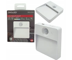 Dioled Lampka nocna LED USB 30lm CCT czujnik ruchu i zmierzchu ściemnialna