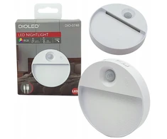 Dioled Lampka nocna LED USB RGB czujnik ruchu i zmierzchu ściemnialna