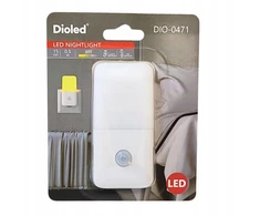 Dioled Lampka wtykowa nocna do gniazdka SLIM su czujnikiem zmierzchu i ruchu 2700K