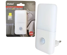 Dioled Lampka wtykowa nocna do gniazdka SLIM su czujnikiem zmierzchu i ruchu 2700K