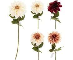 Dirbtinė gėlė DAHLIA, 4 spalvos, 73 cm