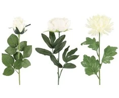 Dirbtinė gėlė, įvairių rūšių, baltos sp., 69 cm