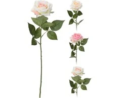 Dirbtinė gėlė ROSE, 3 rūšys, 60 cm
