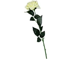 Dirbtinė gėlė ROŽE, kreminės sp., 75 cm