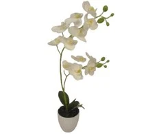 Dirbtinė orchidėja vazone 52cm balta