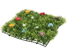 Dirbtinė žolė su gėlėmis 24.5x24.5cm skirtingos