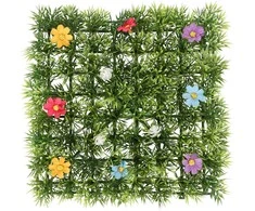 Dirbtinė žolė su gėlėmis 24.5x24.5cm skirtingos