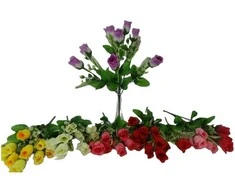 Dirbtinių gėlių puokštė 42cm rožės