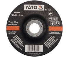 Diskas metalo šlifavimui Yato | d-115x6,0x22mm