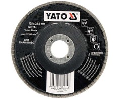 Yato Toya Sa Poland Šlifavimo diskas lapelinis | plokščios formos | P40 | 125X22,2 mm (YT-83272)