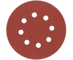 VOREL KRĄŻEK ŚCIERNY 125mm Z OTWORAMI kpl. 5szt P-150 08585