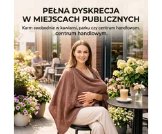Diskretiška žindymo pelerina, muslino vežimėlio užvalkalas