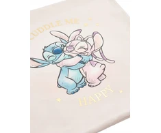 DISNEY. ANGEL &amp; STITCH. WELUROWA POSZEWKA Z ZAMKIEM NA PODUSZKĘ 40x40